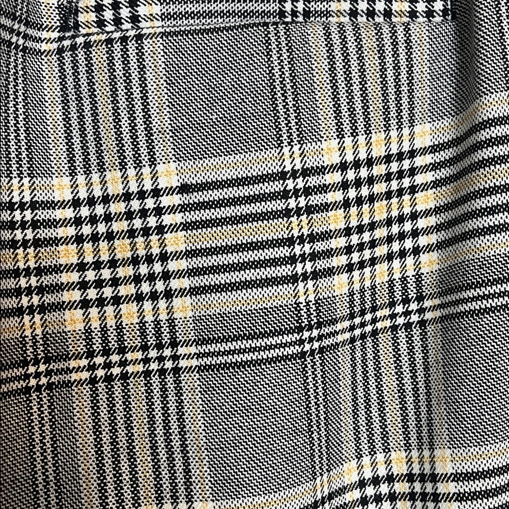 Banana Republic Black White and Yellow Plaid Everybody Wide Leg Cropped Pants 4 - Picture 7 of 11